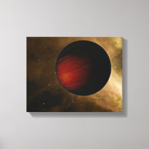 Illustration von einem heißen Jupiter nannte HD Leinwanddruck