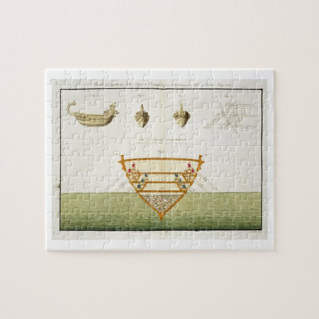 Illustration von einem römischen Polyreme, Platte (Horizontal)