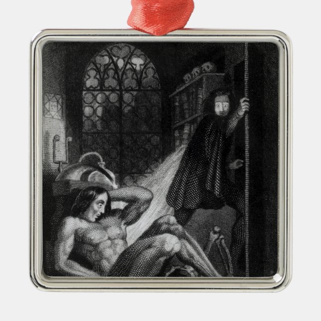 Illustration von 'Frankenstein Ornament Aus Metall (Vorne)