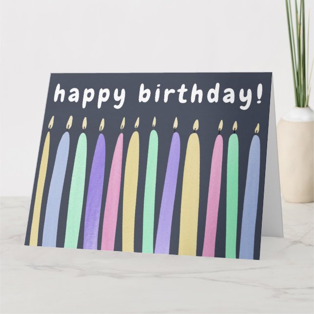 Illustration von Giant Birthday Candles | Blank Karte (Vorderseite)