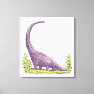 Illustration von Giraffatitan Dinosaurier Leinwanddruck