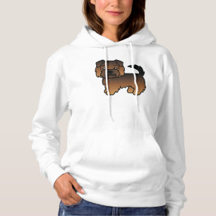 Illustration von Grizzle Norfolk Terrier Dog Carto Hoodie