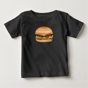 Illustration von Hamburger Fast Food Baby T-shirt