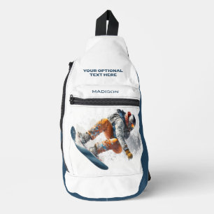 Illustration von individuelle Name und Text-Snowbo Crossbody Bag