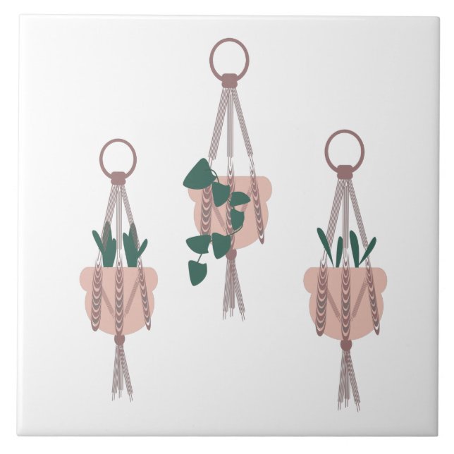 Illustration von Macrame Pflanze Hanger Planter Po Fliese (Vorderseite)
