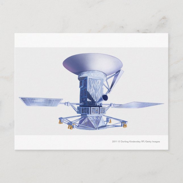 Illustration von Magellan Raumfahrzeug Postkarte (Vorderseite)