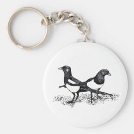 Illustration von Magpies auf Tastenkombination Schlüsselanhänger