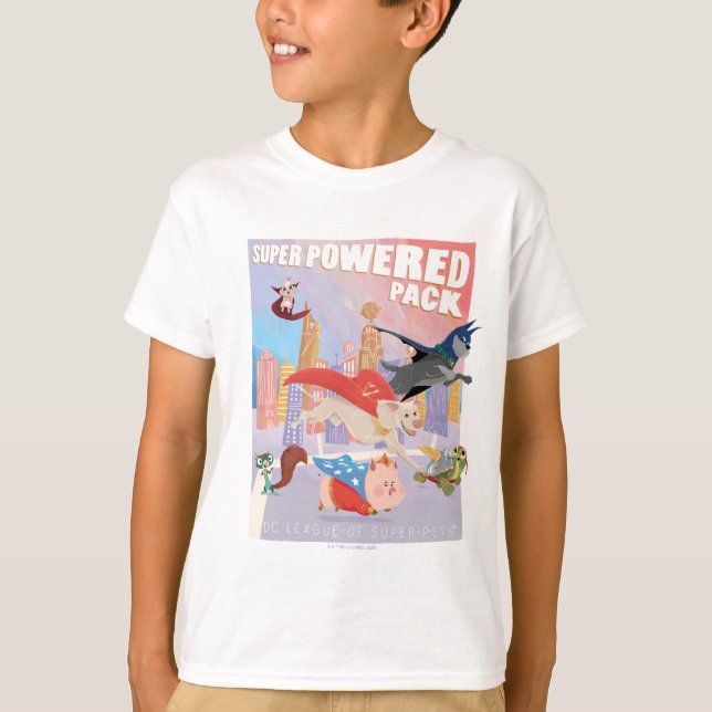 Illustration von Metropolis mit Super Powered Pack T-Shirt (Vorderseite)
