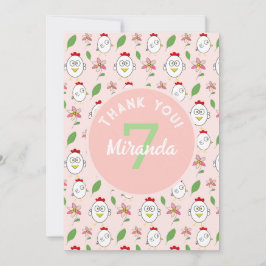 Illustration von niedlichen Cartoon Dankeskarte