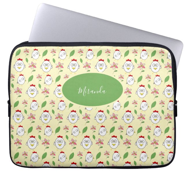 Illustration von niedlichen Cartoon Laptopschutzhülle (Vorderseite)
