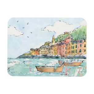 Illustration von Porofino Hafen Magnet