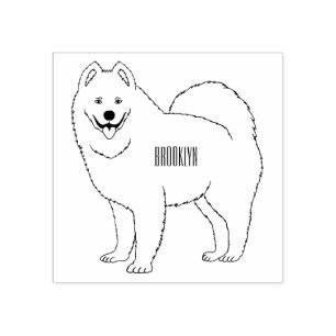 Illustration von Samohunde-Cartoon Gummistempel