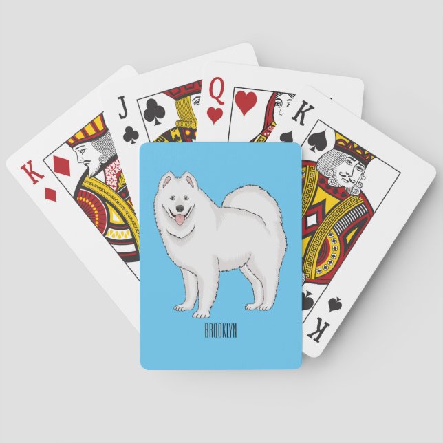 Illustration von Samohunde-Cartoon Spielkarten (Rückseite)