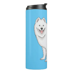 Illustration von Samohunde-Cartoon Thermosbecher