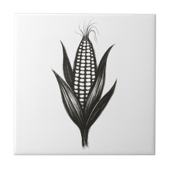 Illustration von Schwarzwinkern - Erntedesign auf Fliese (Vorderseite)