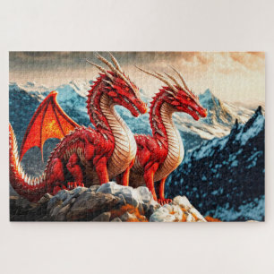 Illustration von sitzenden Drachen