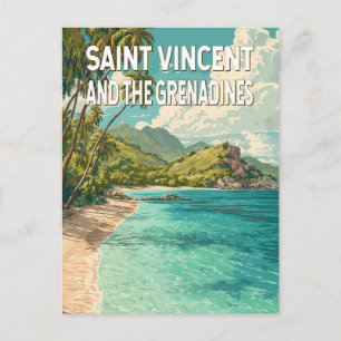 Illustration von St. Vincent und den Grenadinen Postkarte