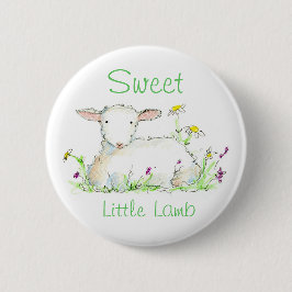 Illustration von süßen kleinen Lämmern Button