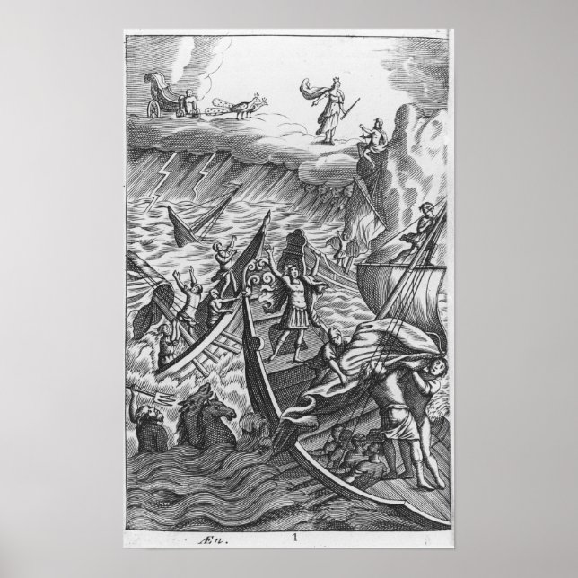 Illustration von "The Aeneid" von Virgil Poster (Vorne)