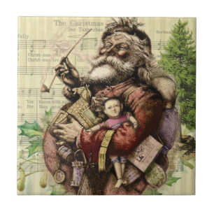 Illustration von Thomas Nast: Der klassische Weihn Fliese