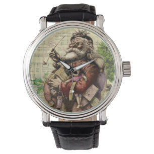 Illustration von Thomas Nast: Klassischer Weihnach Armbanduhr