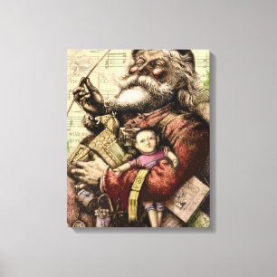 Illustration von Thomas Nast: Klassischer Weihnach Leinwanddruck