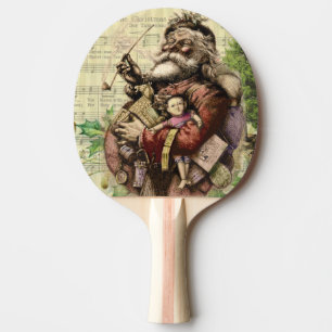 Illustration von Thomas Nast: Klassischer Weihnach Tischtennis Schläger