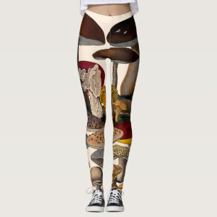 Illustration von Vintage-Pilzen Leggings