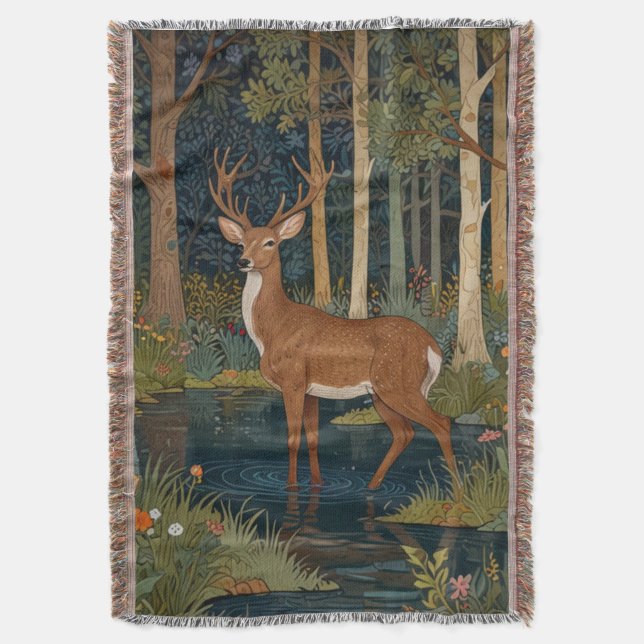Illustration von Waldgärten mit dem rustikalen Boh Decke (Vorderseite Vertikal)