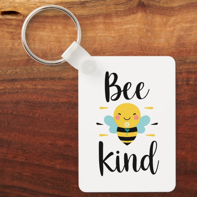 Illustration von Whimsical und Kind-Bee Schlüsselanhänger (Vorderseite)