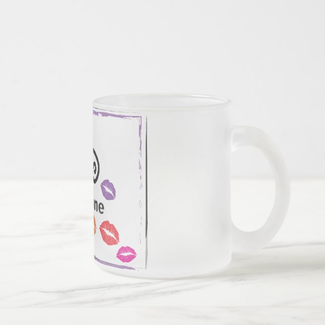 Illustration von Whimsisfarben KISSES Mattglastasse (Rechts)
