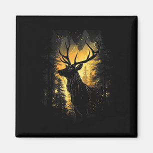 Illustration von Wildtieren aus Wäldern 4 Magnet