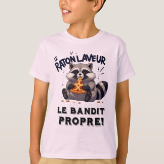 Illustration Waschbär Humor Der saubere Bandit T-Shirt