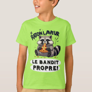 Illustration Waschbär Humor Der Saubere Bandit T-Shirt