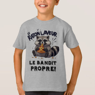 Illustration Waschbär Humor Der saubere Bandit T-Shirt