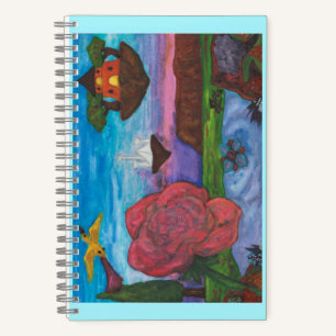 Illustration Wasserfarbe Rose Traumstrecke Airolo Notizbuch