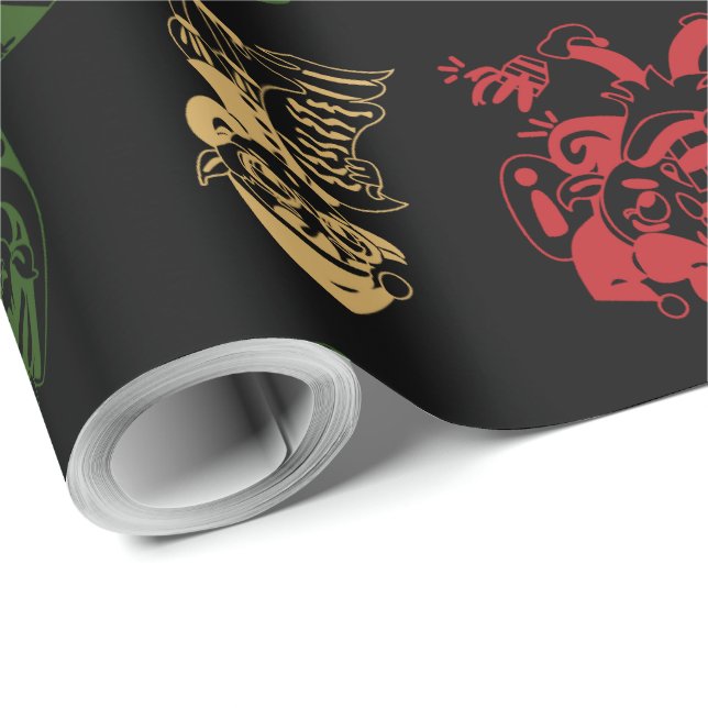 Illustration zu Weihnachtselementen Geschenkpapier (Rolleneckpunkt)