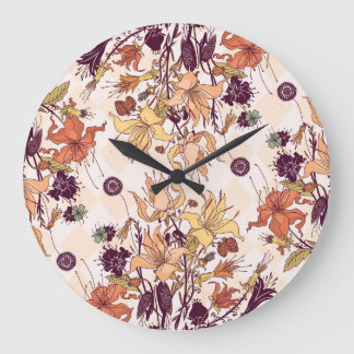 Illustration zum Blumenlichtstrommeln Große Wanduhr