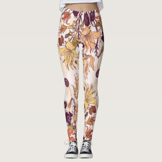 Illustration zum Blumenlichtstrommeln Leggings