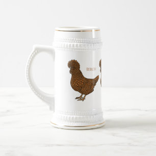 Illustration zum Cartoon von Chamois-Hühnchen Bierglas