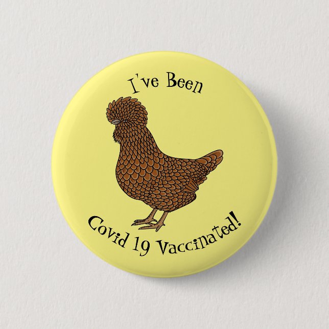 Illustration zum Cartoon von Chamois-Hühnchen Button (Vorderseite)