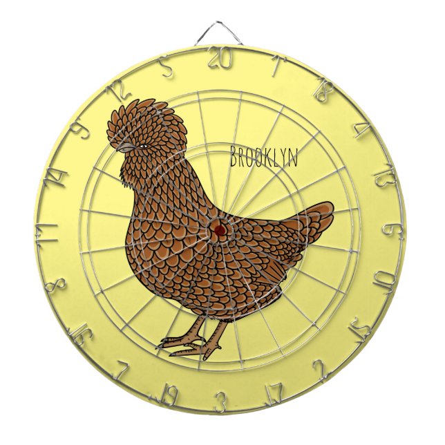 Illustration zum Cartoon von Chamois-Hühnchen Dartscheibe (vorne)