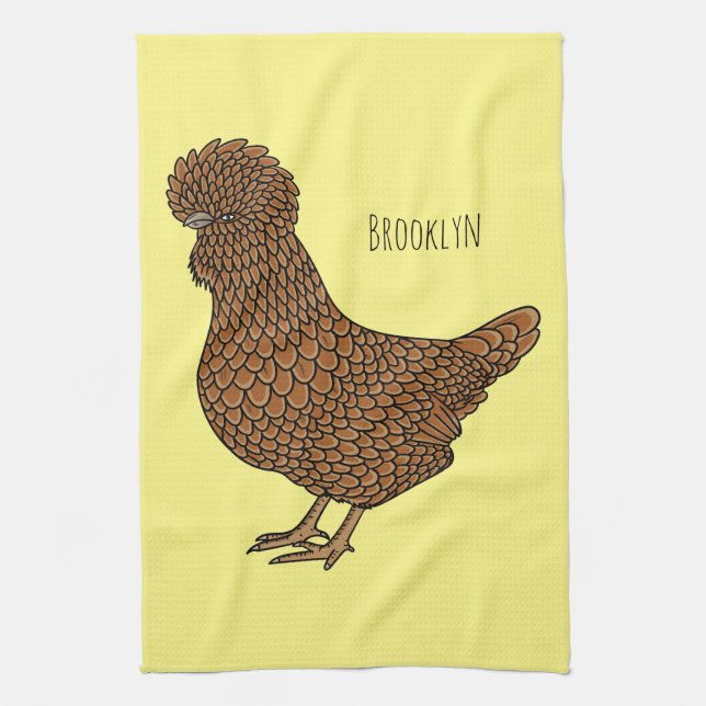 Illustration zum Cartoon von Chamois-Hühnchen Geschirrtuch (Vertikal)