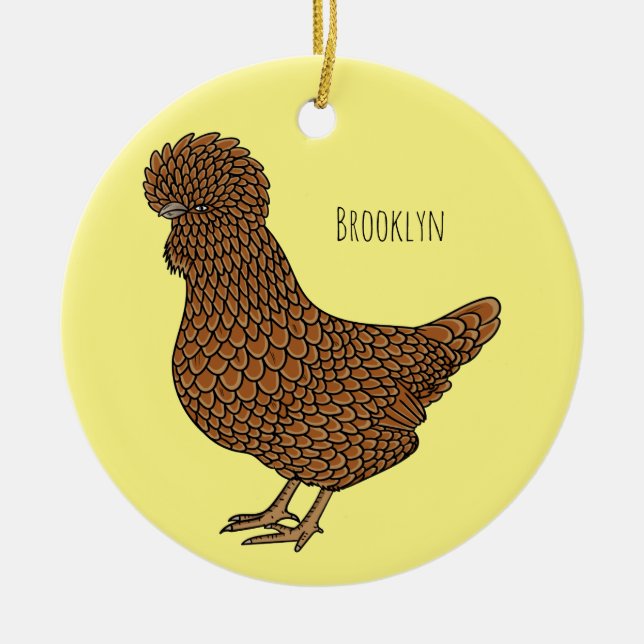 Illustration zum Cartoon von Chamois-Hühnchen Keramik Ornament (Vorne)