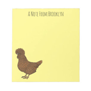 Illustration zum Cartoon von Chamois-Hühnchen Notizblock