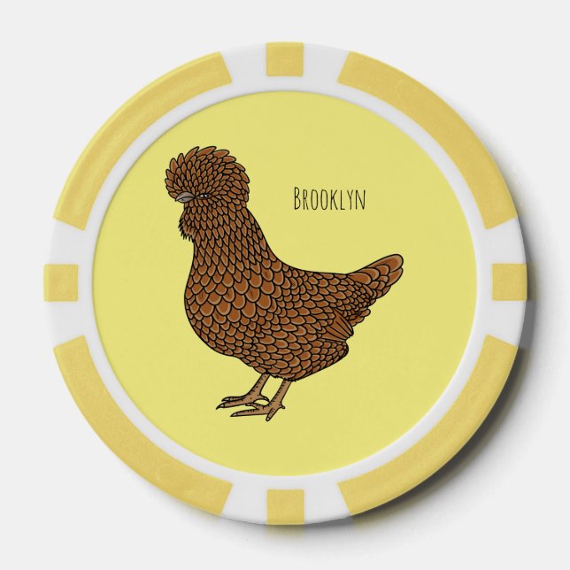 Illustration zum Cartoon von Chamois-Hühnchen Pokerchips (Vorderseite)