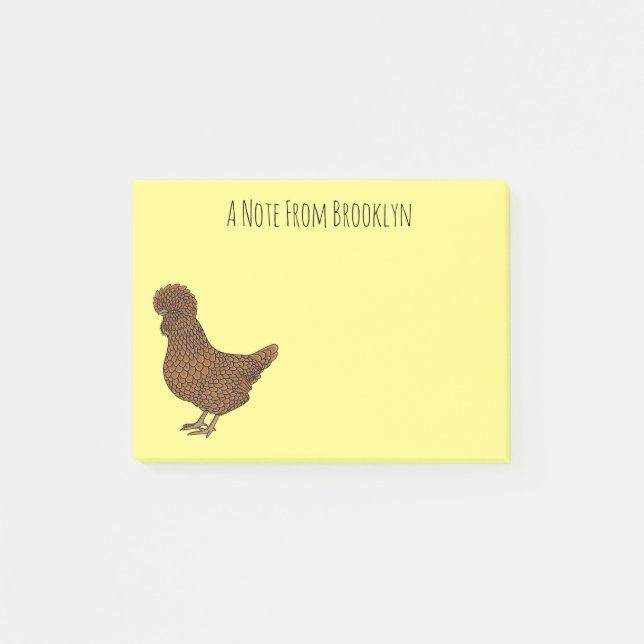 Illustration zum Cartoon von Chamois-Hühnchen Post-it Klebezettel (Vorderseite)