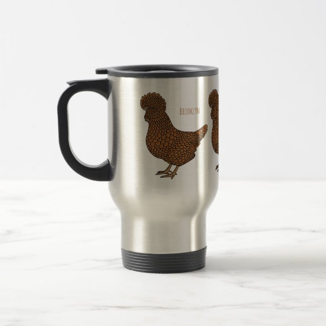 Illustration zum Cartoon von Chamois-Hühnchen Reisebecher (Links)