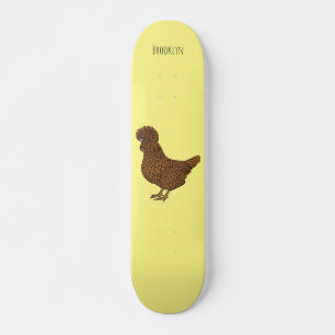 Illustration zum Cartoon von Chamois-Hühnchen Skateboard