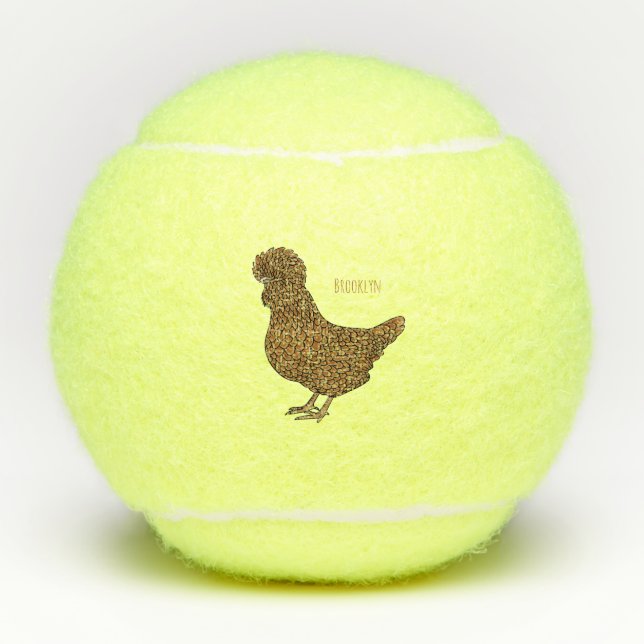Illustration zum Cartoon von Chamois-Hühnchen Tennisbälle (Vorderseite)